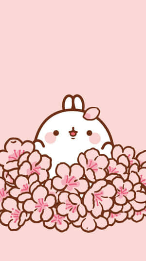 Bunny Floral Aesthetic Wallpaper Wallpaper