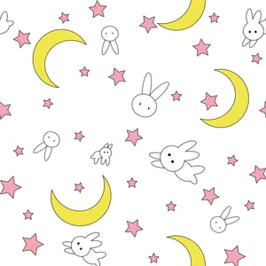 Bunny Star Sailor Moon Pattern Wallpaper