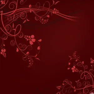 Burgundy Floral Design Aesthetic Wallpaper