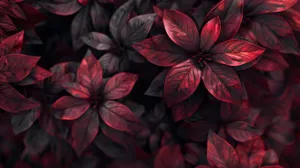 Burgundy Leaves Texture Wallpaper