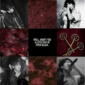 Burgundy Maroon Aesthetic Collage Wallpaper