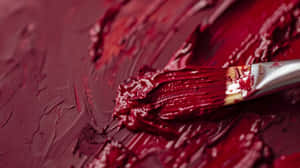 Burgundy Paintbrush Stroke Wallpaper