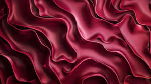 Burgundy Satin Fabric Waves Wallpaper