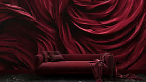 Burgundy Velvet Interior Design Wallpaper