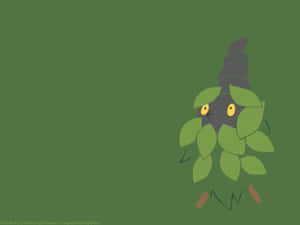 Burmy Green Background Wallpaper