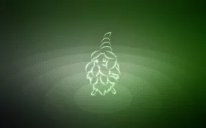 Burmy Green Gradient Background Wallpaper