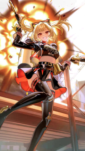 Burnice Zzz Action Pose Wallpaper