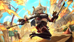 Burnice Zzz Action Scene Wallpaper