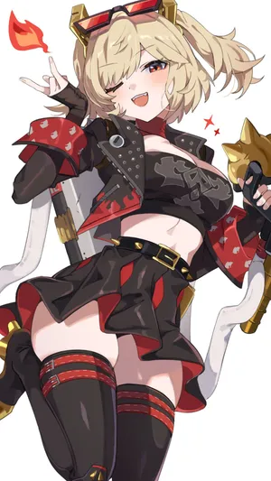 Burnice Zzz Character Art Wallpaper