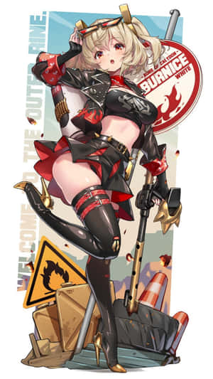 Burnice Zzz Character Art Wallpaper