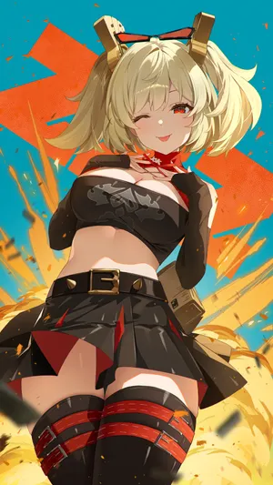 Burnice Zzz Character Art Wallpaper