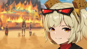 Burnice Zzz Character Art Wallpaper