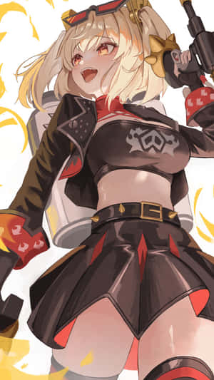 Burnice Zzz Character Art Wallpaper