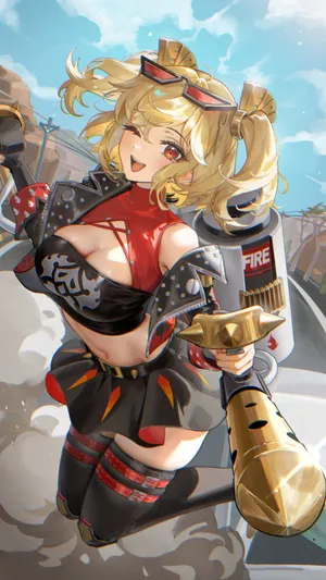 Burnice Zzz Character Art Wallpaper