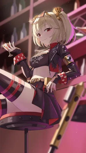 Burnice Zzz Stylish Bar Scene Wallpaper