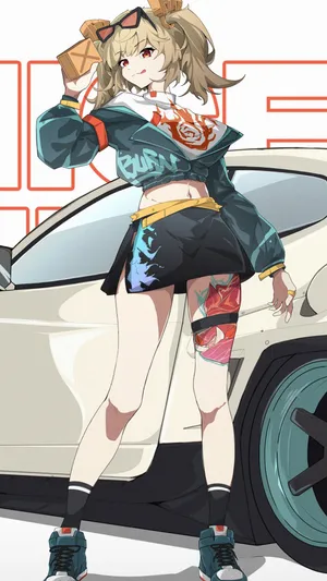 Burnice Zzz Stylish Streetwear Wallpaper