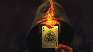 Burning Aceof Spades Card Wallpaper