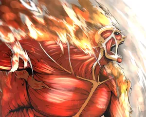 Burning Colossal Titan Wallpaper