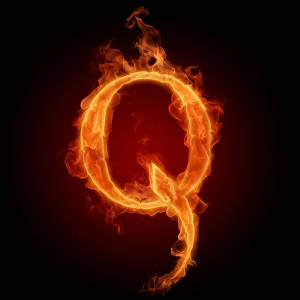 Burning Hot Letter Q Wallpaper