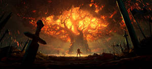 Burning Of Teldrassil 1080p Gaming Wallpaper