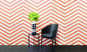 Burnt Orange Chevron Wall Decor Wallpaper