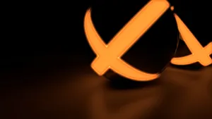 Burnt Orange Glowing Symbol Wallpaper