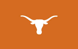 Burnt Orange Longhorn Silhouette Wallpaper