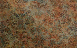 Burnt Orange Vintage Pattern Texture Wallpaper