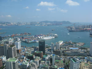 Busan Port City Daytime Wallpaper