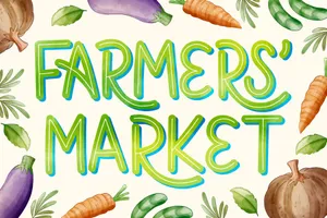 Bustling Farmers Market With Fresh Produce Wallpaper