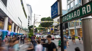 Bustling Orchard Road Singapore Wallpaper