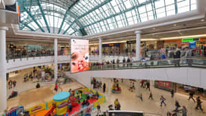 Busy Multi Level Shopping Center Wallpaper