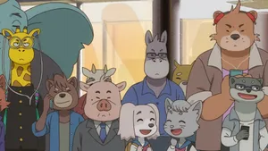 Busy Street Odd Taxi Wallpaper