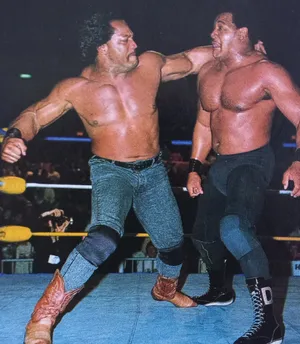 Butch Reed In Action Against Ron Simmons Wallpaper