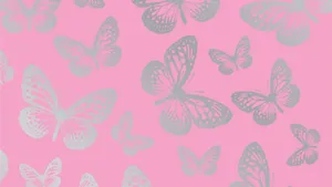 Butterflies In Aesthetic Pink Wallpaper