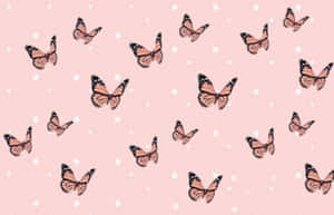 Butterfliesand Stars Pattern Wallpaper