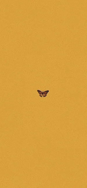 Butterfly Aesthetic Yellow Mustard Wallpaper