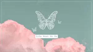 Butterfly Dreams In Pink Skies Wallpaper