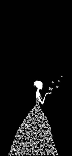 Butterfly Gown Silhouette Wallpaper Wallpaper