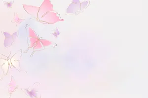 Butterfly Pastels Aesthetic Computer Wallpaper