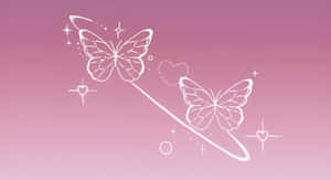 Butterfly_ Trail_ Gradient_ Background Wallpaper