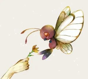 Butterfree Painting Wallpaper