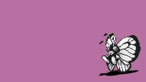 Butterfree Sprite Violet Art Wallpaper