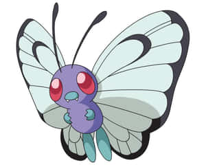 Butterfree White Art Wallpaper