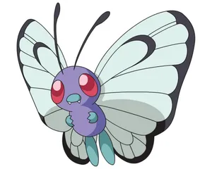 Butterfree White Art Wallpaper