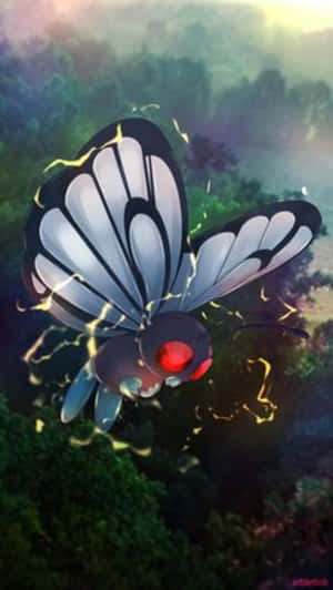 Butterfree Yellow Light Phone Wallpaper