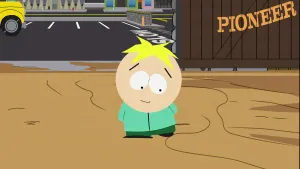 Butters Standing In Front Of Pioneer Building South Park Wallpaper