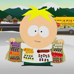 Butters Stotch Selling Candy South Park Wallpaper