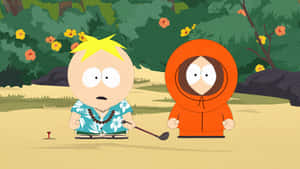 Buttersand Kenny South Park Scene Wallpaper