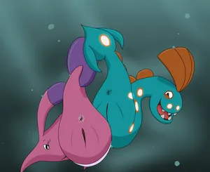 Butts Of Gorebyss And Huntail Wallpaper